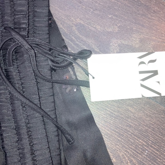 NWT Black Floral Embellished Pants - Picture 12 of 17